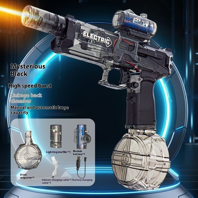 Electric Water Pistol Cool Light Full Automatic Water Spray Gun Summer Toy Sports Entertainment Children Gifts