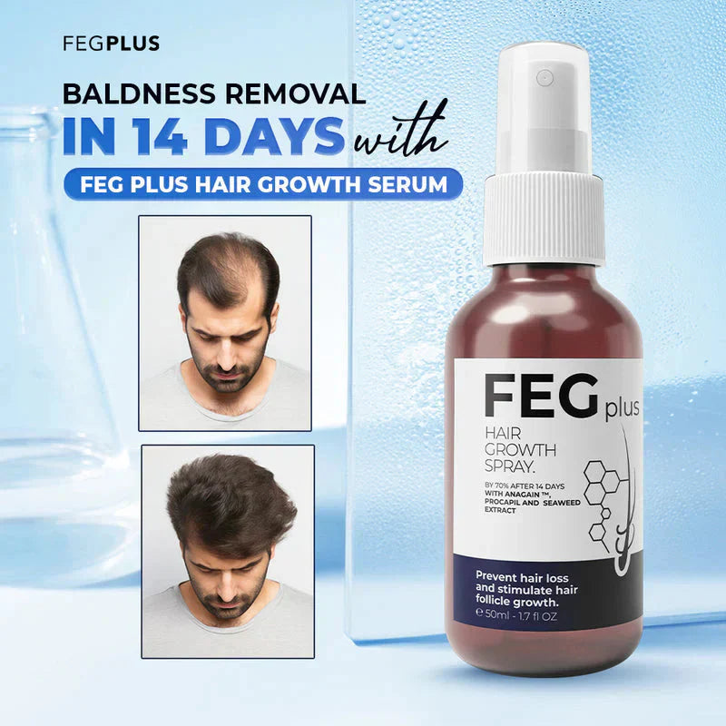 FEGPlus Official 100% Natural Hair Growth Spray - (Buy 1 Get 2 Free🔥)