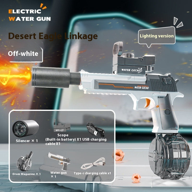 Electric Water Pistol Cool Light Full Automatic Water Spray Gun Summer Toy Sports Entertainment Children Gifts