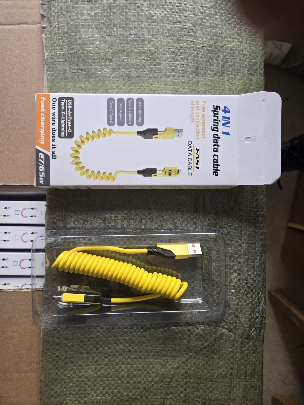 4 in 1 Spring Data/Charging Cable