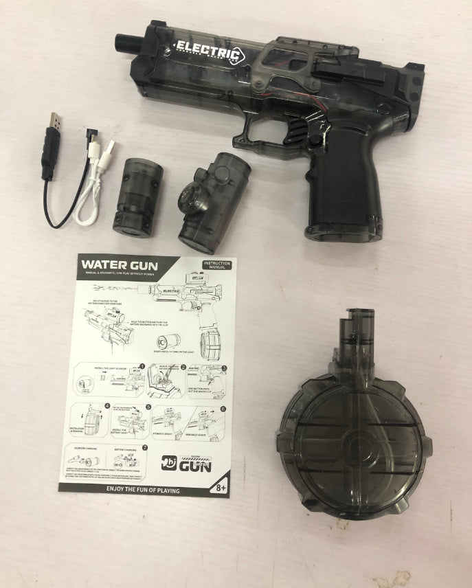 Electric Water Pistol Cool Light Full Automatic Water Spray Gun Summer Toy Sports Entertainment Children Gifts