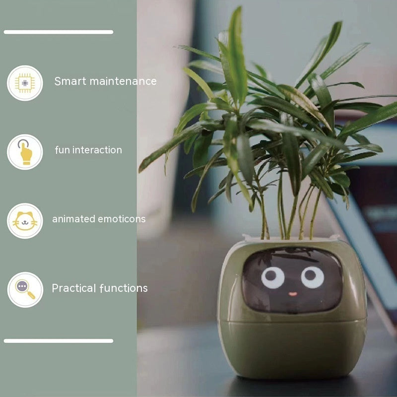 Smart AI Plant Pot – 7 Sensors & Animated Expressions