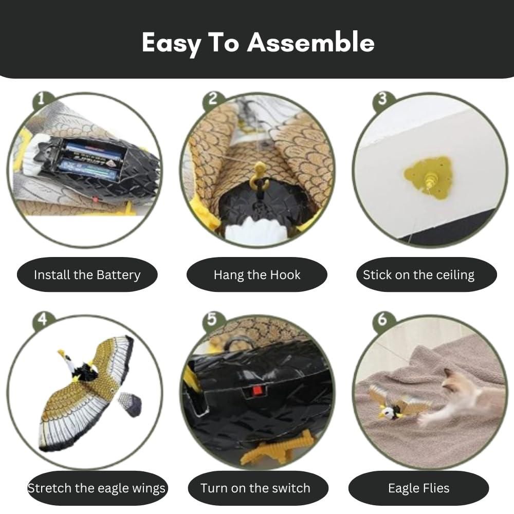 Flying Eagle Bird Toy with Spread Wings