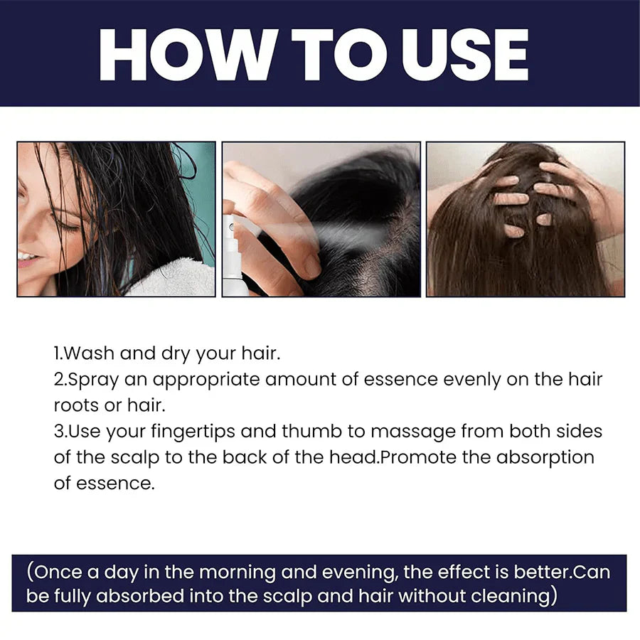 FEGPlus Official 100% Natural Hair Growth Spray - (Buy 1 Get 2 Free🔥)